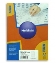 Самоклеящиеся этикетки Multilabel 105*42,4 мм, 14шт на листе А4, 100 лист/пачка (Цены с НДС)